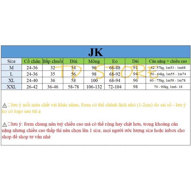 [45-110kg ] Quần jogger thời trang dành cho nam nữ form từ 40-90kg JK