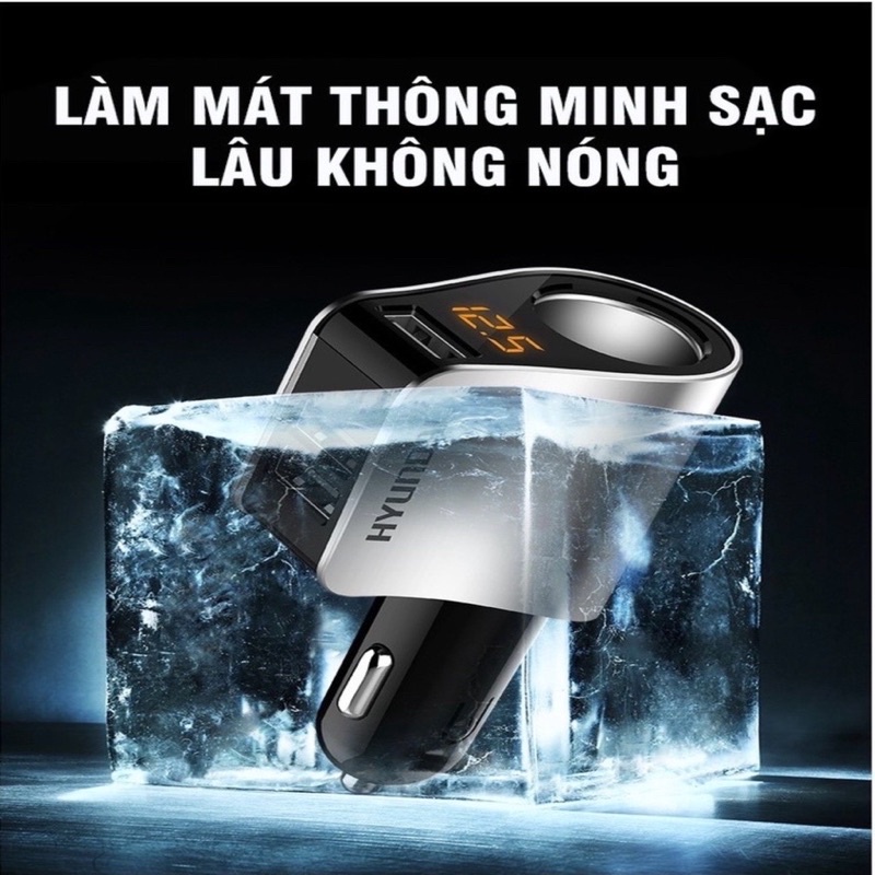 Tẩu sạc xe hơi,Bộ chia tẩu sạc trên ô tô chính hãng Huyndai hàng sẵn giao ngay