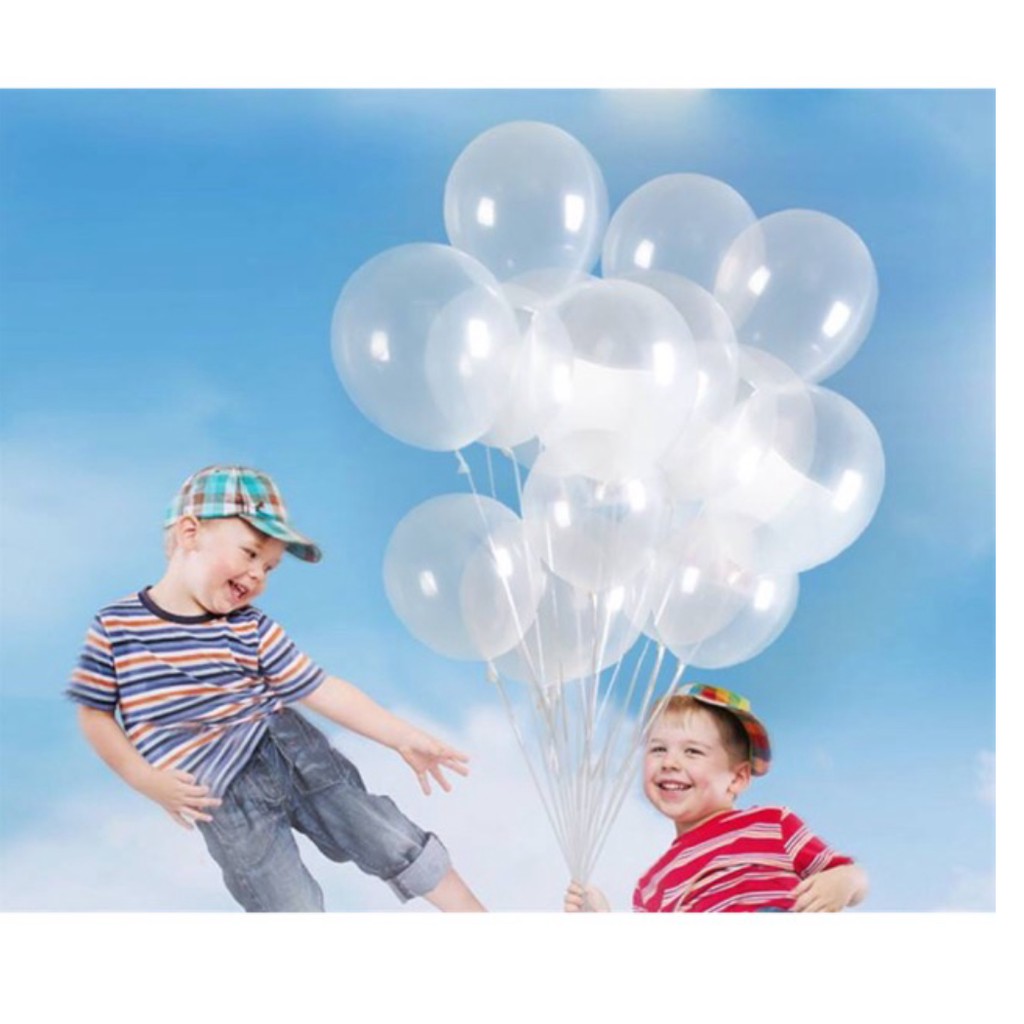 Bong bóng trong suốt to, dày loại tốt (12 inch”)30 cm