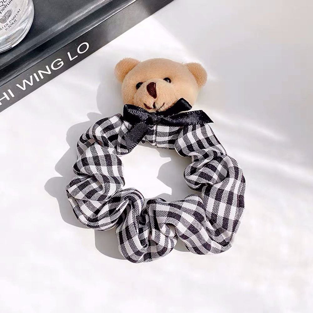 Dây Cột Tóc Vải Bông Co Giãn Hình Gấu / Thỏ Hoạt Hình Phong Cách Hàn Quốc Cổ Điển Có Thể Điều Chỉnh Cho Nữ