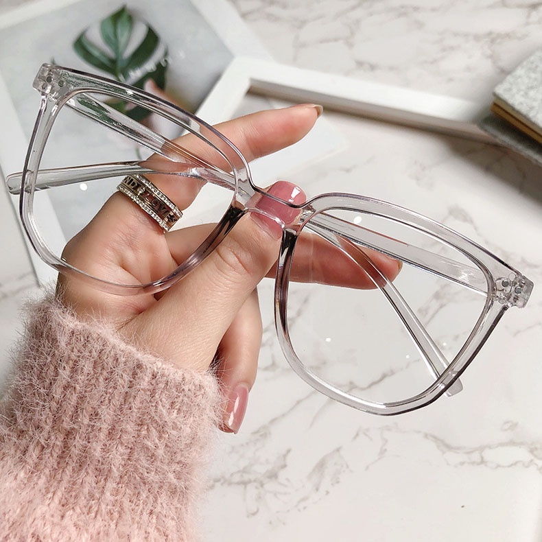 Mắt kính giả cận nam nữ gọng vuông đổi màu chống ánh sáng xanh, kính mát thời trang đẹp siêu nhẹ siêu bền giá rẻ 072