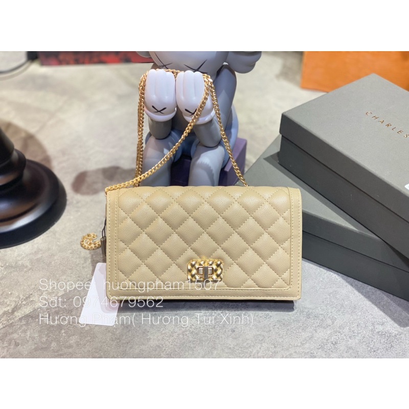 TÚI ĐEO CHÉO C KHOÁ XOAY SIZE 20 FULLBOX ẢNH THẬT