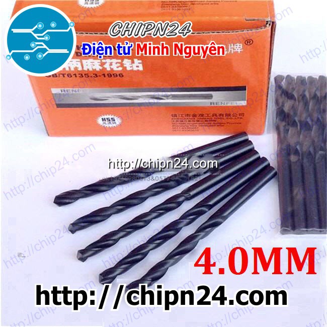 [2 CÂY] (KG1) Mũi khoan 4.0mm (Mũi khoan mạch điện tử)