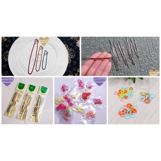 Knitting marker, sewing needle | Đánh dấu đan móc, kim vặn thừng, giữ dòng đan, kim khâu len | Bonitamade