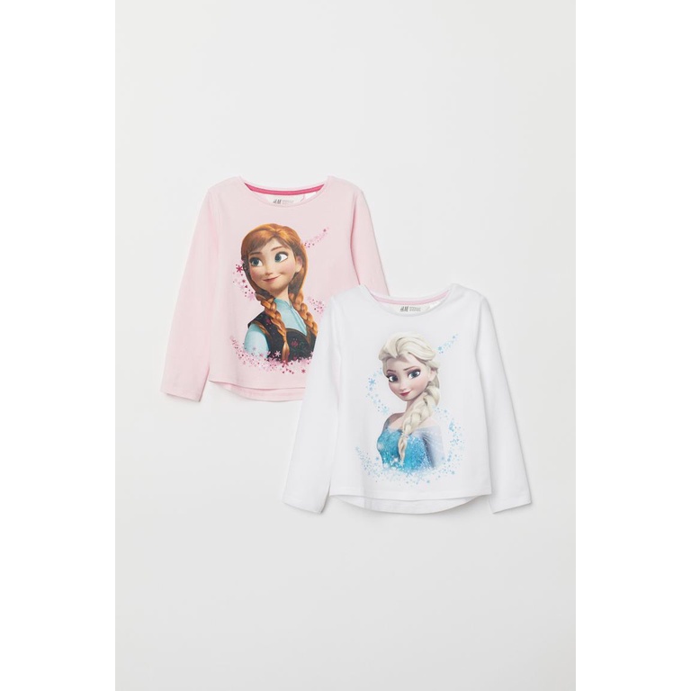 Áo bé gái dài tay Elsa, Pony 2-10 tuổi H&M', áo thun dài tay chất cotton Cambodia xuất dư xịn -Minkids