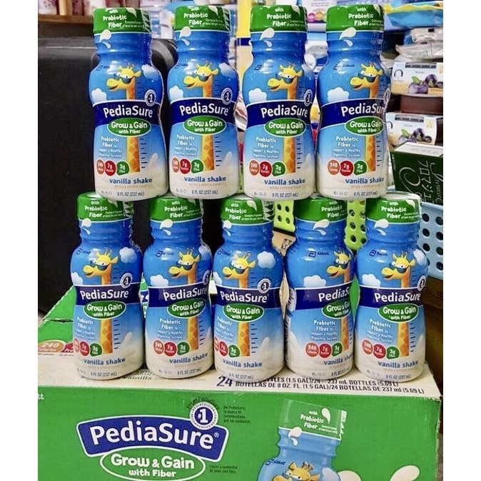🥦🥛🍼 Thùng 24 chai Sữa nước Pediasure bổ sung chất Xơ cho bé PEDIASURE Grow & Grain with FIBER  của MỸ🥬🍼🥛