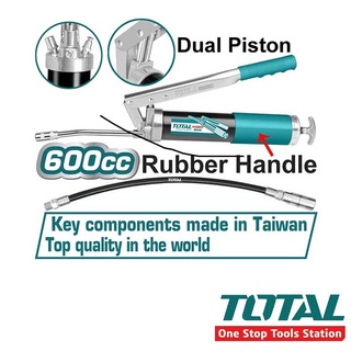 Súng bơm mỡ 600cc total hai piston, áp lực 6000 psi total tht111062