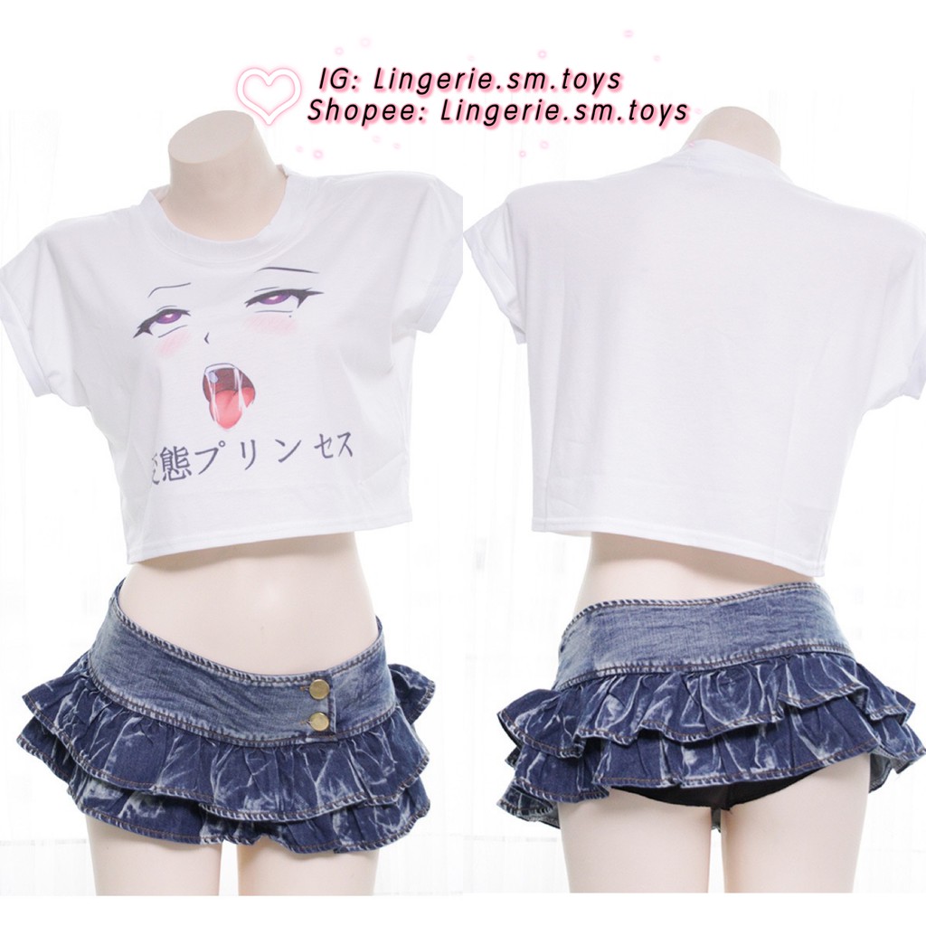 Croptop hoạt hình anime biểu cảm đặc sắc - ngộ nghĩnh sexy - Áo freesize dưới 60kg - tiktoker Lê Bống mặc