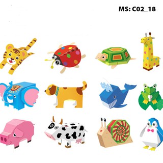 Giấy gấp hình 3D cho bé