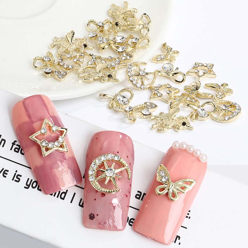 [Hàng mới về] Phụ kiện đính móng trang trí lấp lánh nghệ thuật 3d nhiều mẫu tùy chọn diy