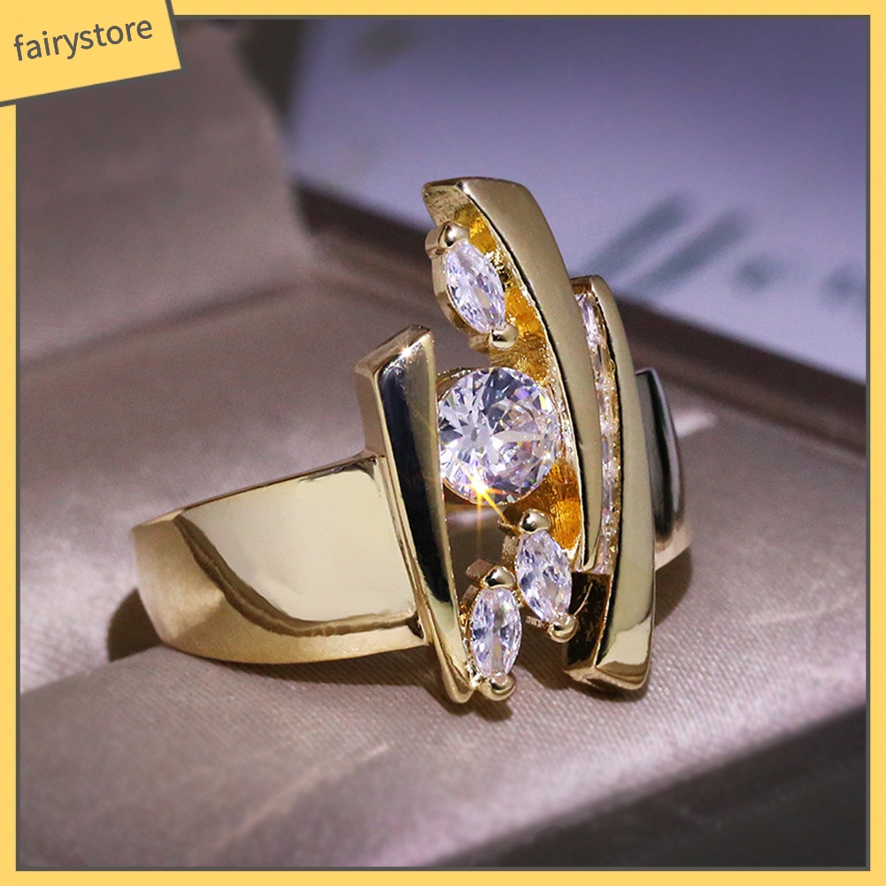 Nhẫn Hợp Kim Đính Đá Lấp Lánh Cho Nữ