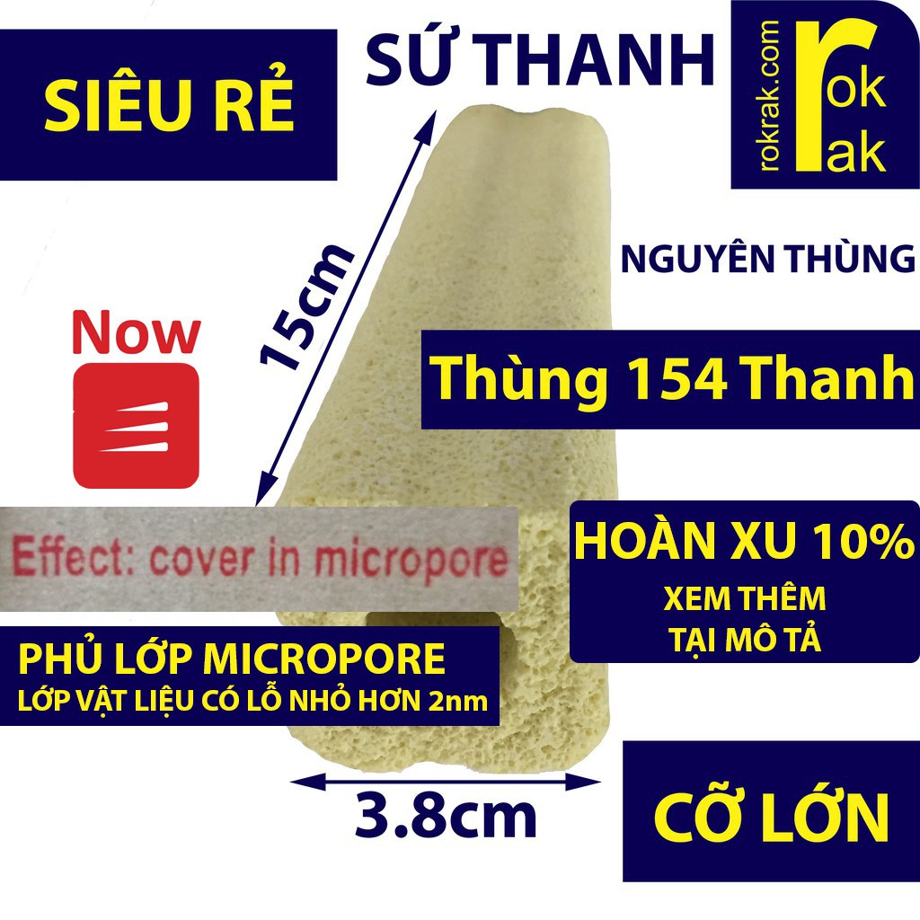 Sứ thanh hoa mai vàng Lớn NGUYÊN THÙNG 154 thanh lọc vi sinh