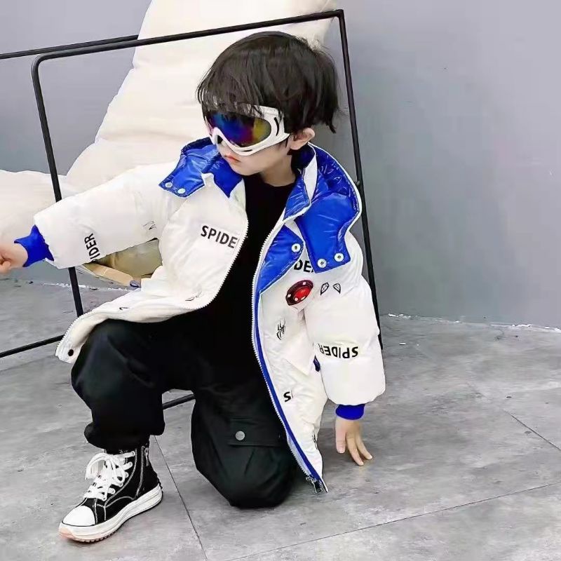 Áo phao người Nhện lót lông cho bé trai. Áo phao siêu nhẹ người nhện bé trai