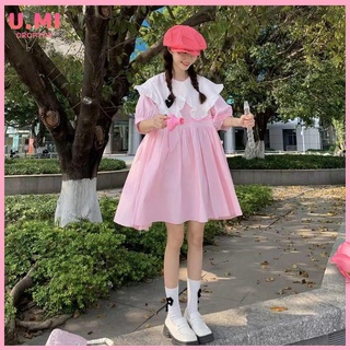 đầm body Váy babydoll Búp Bê Nhật Bản Hàn Quốc Ngọt Ngào Ba Chiều Hình Hoa Trái Cây Ba Chiều Rộng Rãi Tình Yêu Đầu Tiên