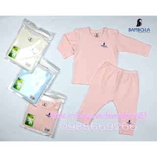 Bộ cotton thông hơi họa tiết B cài vai BAMBOLA