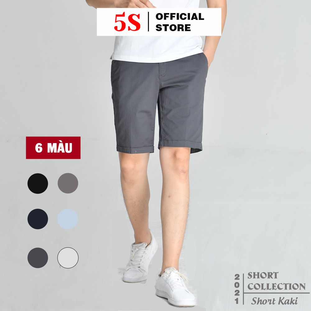 Quần Sooc Nam 5S (6 màu), Vải Kaki Cotton Premium Co Giãn Thoải Mái, Bền Màu (QSK21050-06) | BigBuy360 - bigbuy360.vn