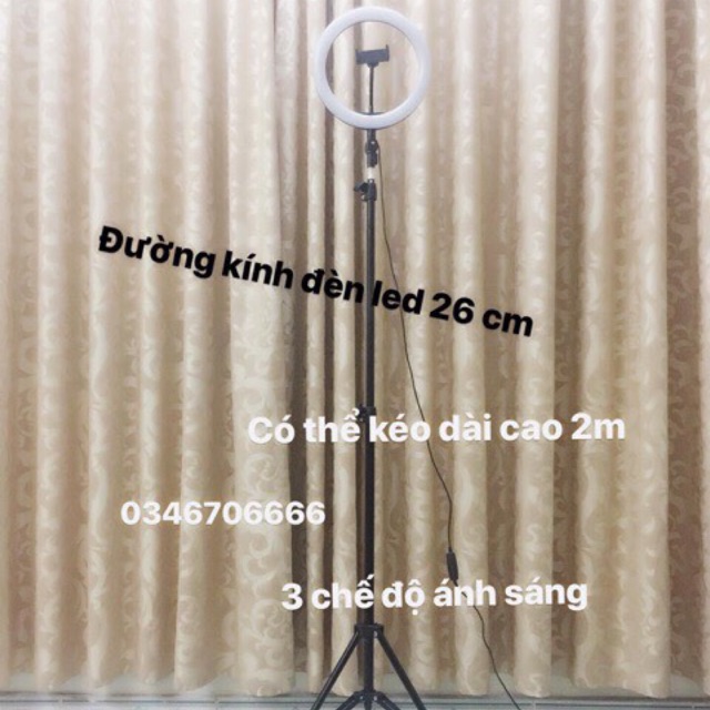 Đèn live stream phi 26 cm D666