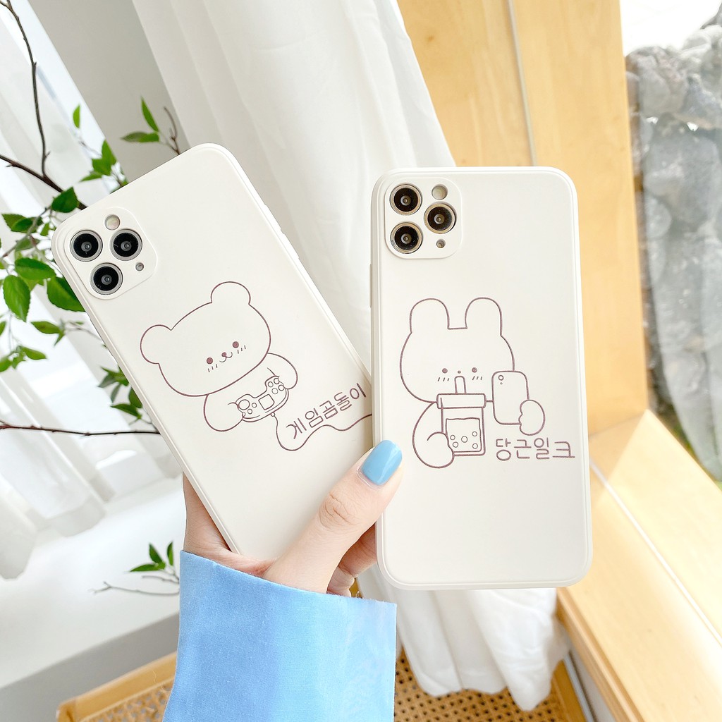 Ốp lưng iphone - Ốp iphone  Play Bear cạnh vuông BVC 5/5s/6/6plus/6s/6splus/7/7plus/8/8plus/x/xr/xs/11/12/pro/max/plus/p