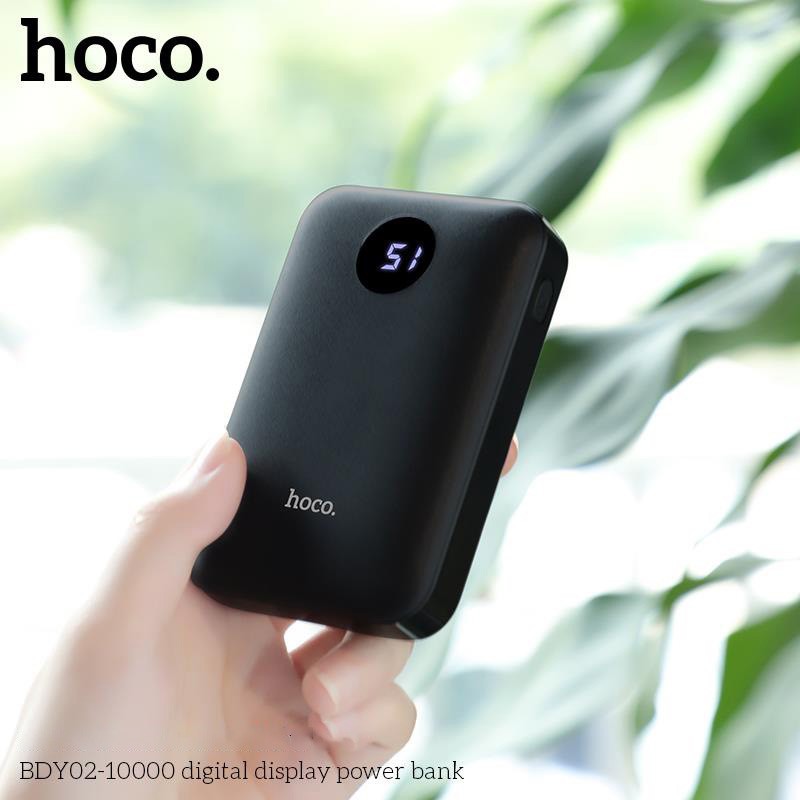 Pin Sạc Dự Phòng 10000mAh Hoco BDY02 - Nhỏ Gọn, 2 Đầu Ra, Màn Hình LCD [CHÍNH HÃNG]