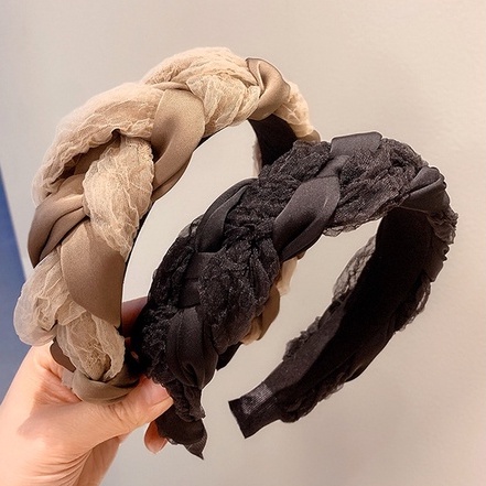 Băng Đô Cài Tóc Màu Cà Phê Đen Phong Cách Hàn Quốc Thời Trang Xuân Hè 2022