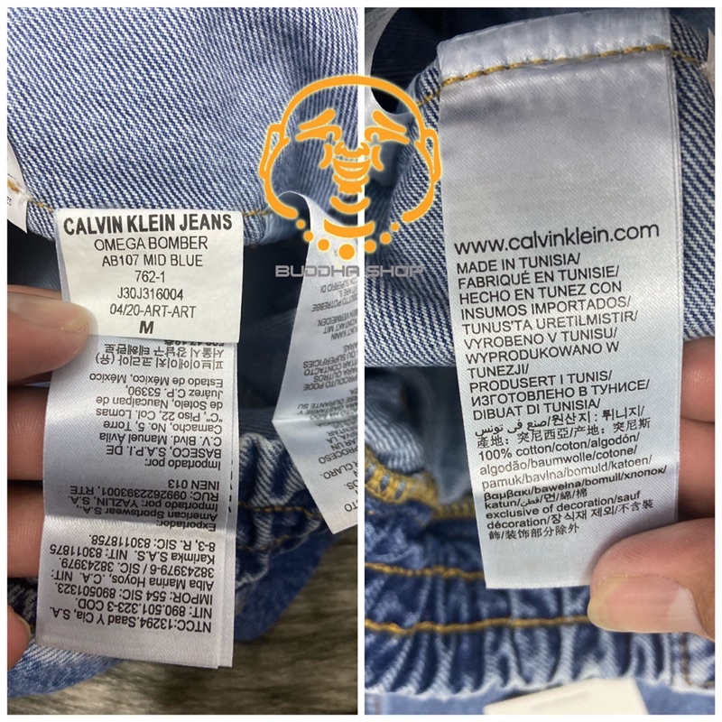Áo khoác jeans nam CALVIN KLEIN size M