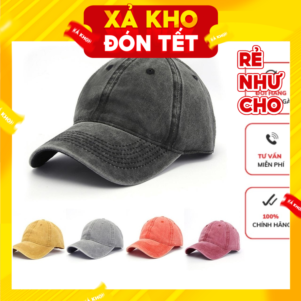 Mũ Lưỡi Trai Trơn Vải Jean Denim Wash Cao Cấp Nón Kết Nam Nữ Jussy Fashion Phong Cách Nón Lưỡi Trai Unisex Form Mềm