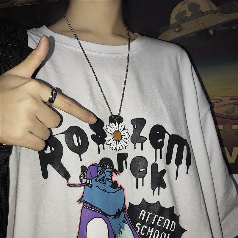 Dây Chuyền Mặt Hoa Cúc Nhỏ Phong Cách Hip Hop Thời Trang Unisex 22194