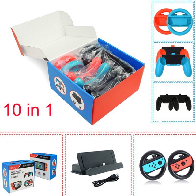 Bộ 8 món phụ kiện nintendo switch