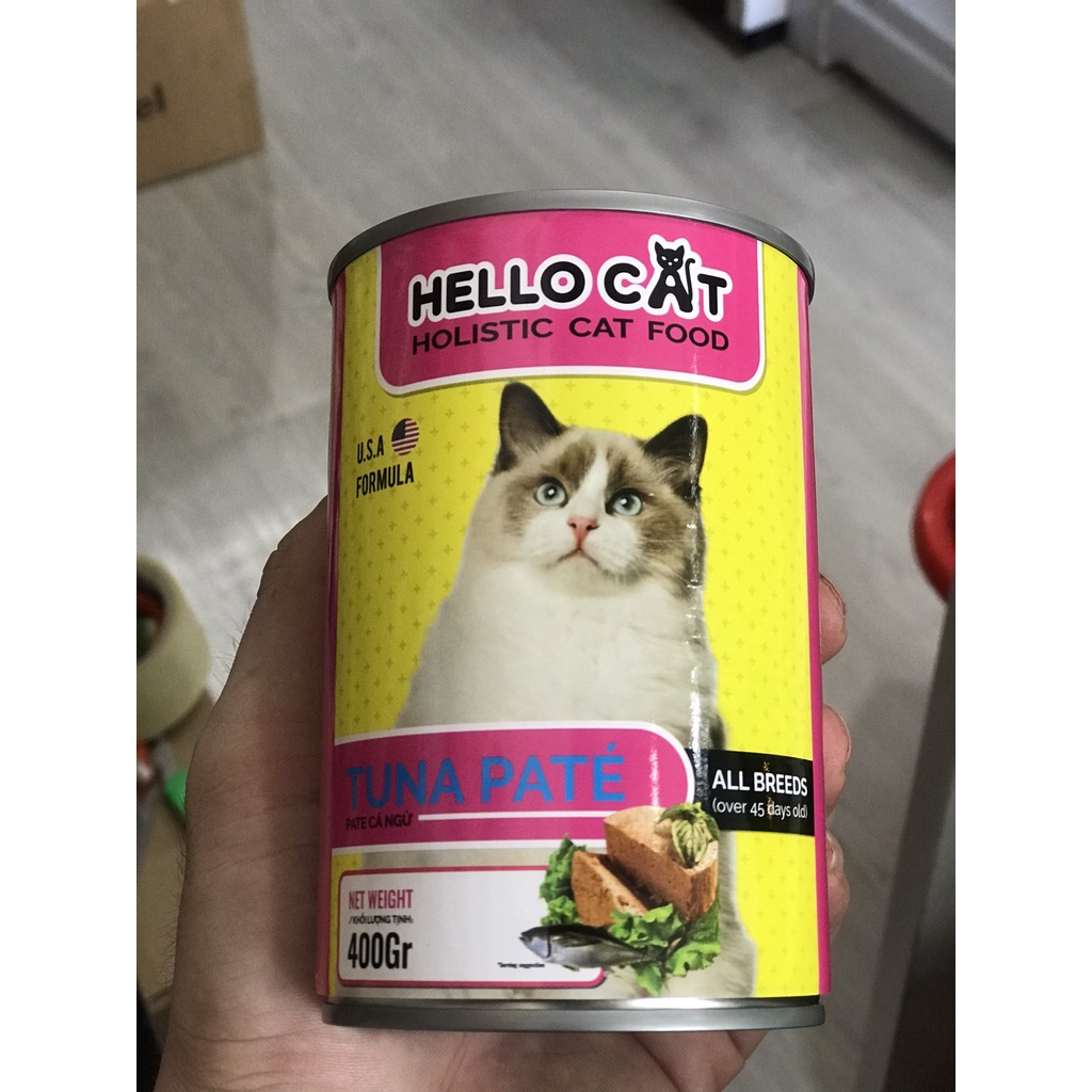 Pate mèo Hellocat lon 400g