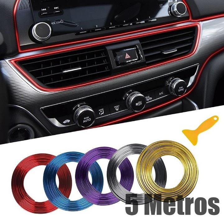 Cuộn Băng Keo Dán Trang Trí Nội Thất Xe Hơi Dài 5M