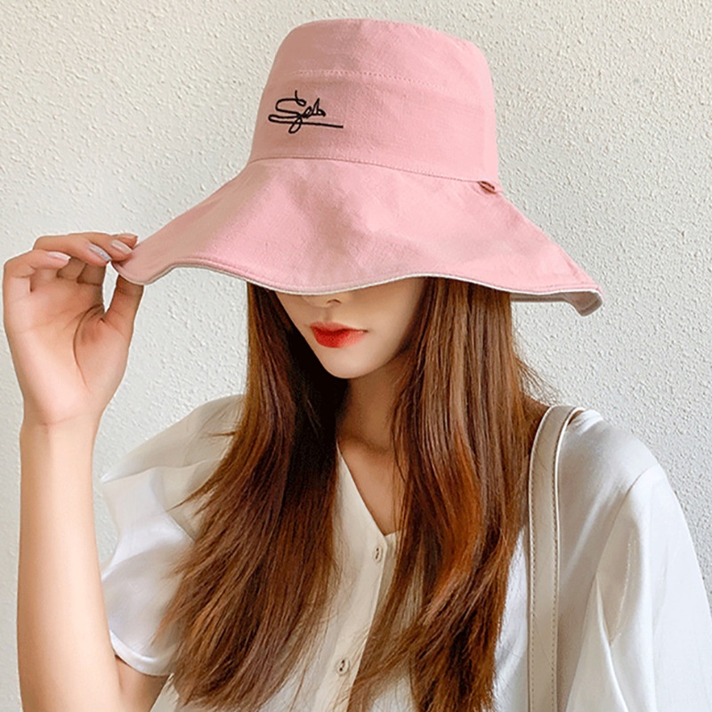 Nón Vành Rộng 2 Mặt Thêu Họa Tiết Hoa Cúc Phong Cách Cổ Điển Thời Trang Cho Nam Và Nữ