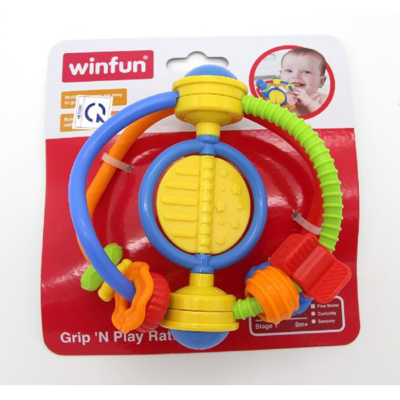 Đồ chơi cho bé sơ sinh lục lạc vải - Thú bông, xúc xắc tập cầm  bóp chíp chíp Winfun WF000233