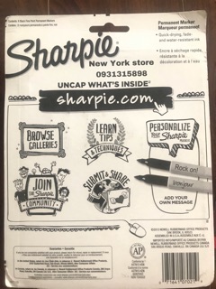 Bút Sharpie màu đen USA đầu Fine