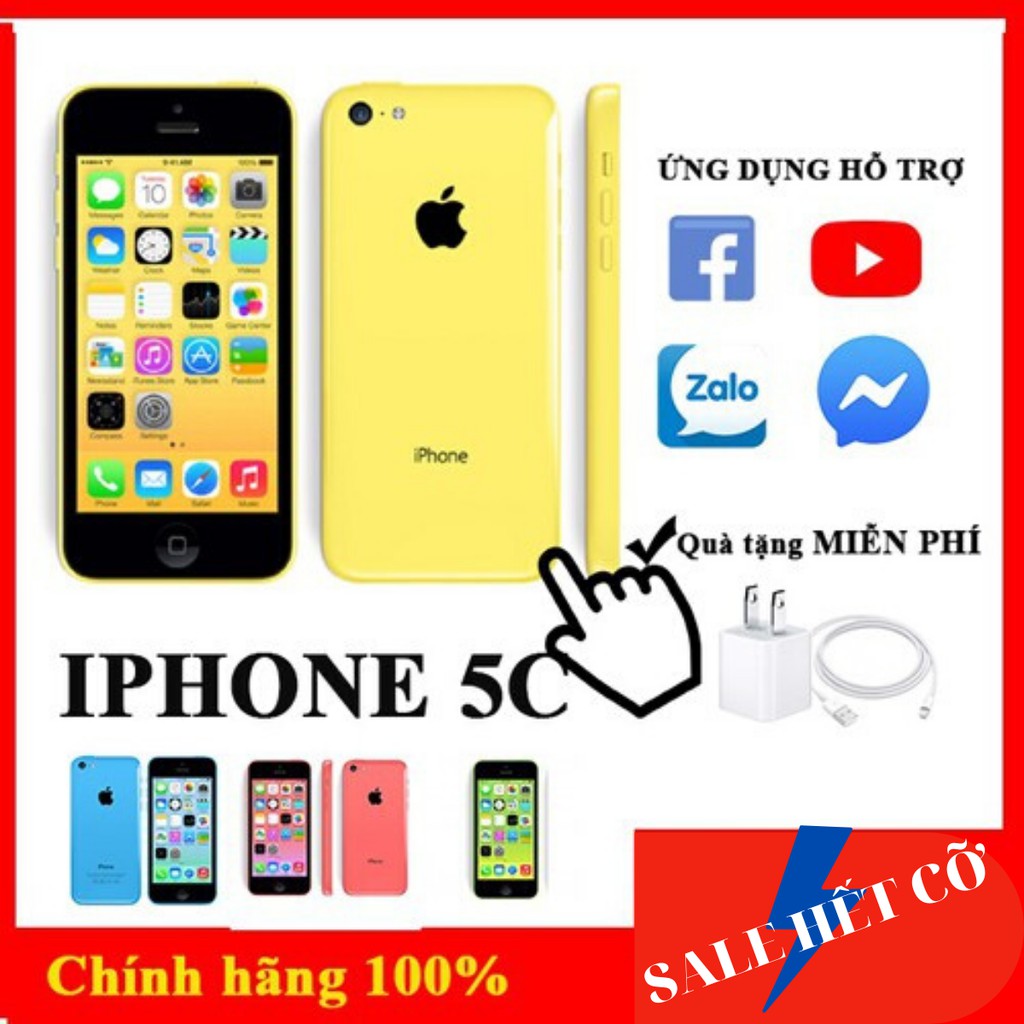 Điện Thoại Apple iPhone 5C 16Gb Quốc Tế Thời Trang Giá rẻ Đủ Màu cấu hình cao bảo hành 1 đổi 1