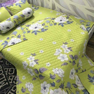 chăn hè ga gối xanh cốm