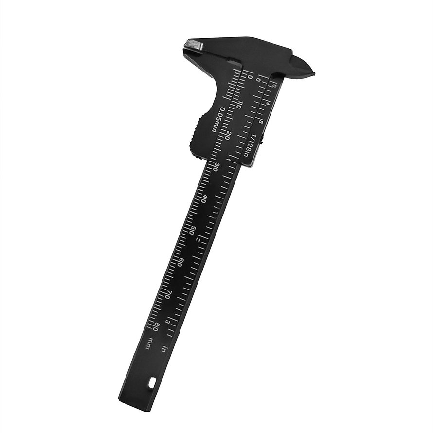 Thang đo đôi 80MM Thước đo lông mày bằng nhựa Vernier Calibre Thước