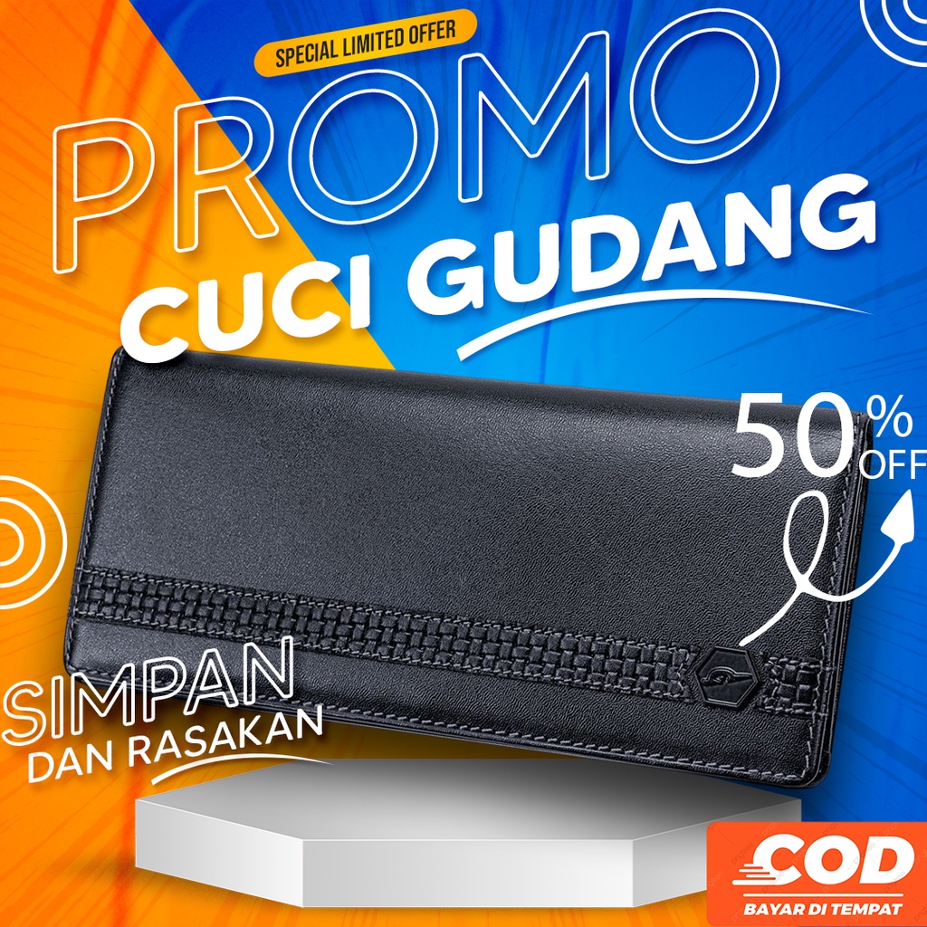 Ví Da Bò Dáng Dài Màu Đen Thời Trang Cao Cấp Dành Cho Nam Nữ HS12