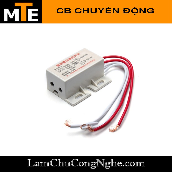 Cảm biến chuyển động dùng vi sóng rada R12-Công tắc bật tắt đèn cầu thang, sân vườn tự động