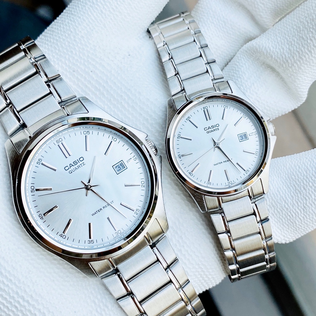 Đồng hồ Nam Nữ Casio LTP MTP-1183A mặt kim dây thép - chính hãng