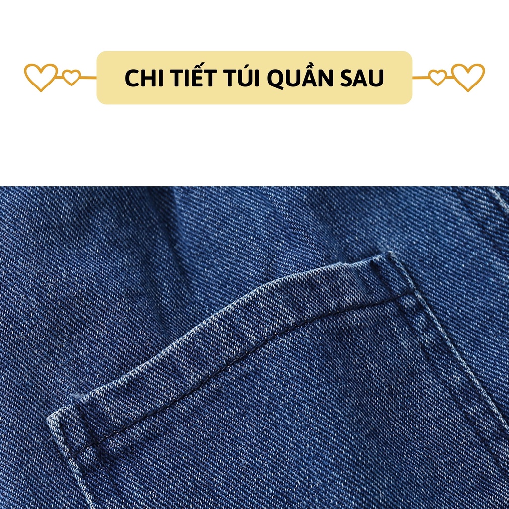 Quần jean dài bé trai 27Kids WELLKIDS bò mềm lưng chun nam cho trẻ từ 2-10 tuổi BLJE1