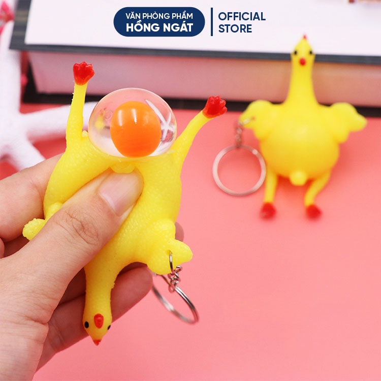 Móc khoá gà đẻ trứng, móc khoá cute dễ thương cute giá rẻ đẹp treo balo túi xách làm quà tặng QT09