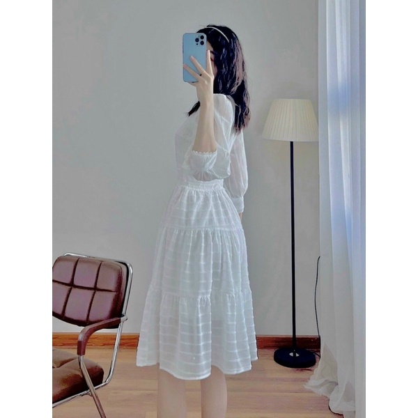 Đầm Babydoll Dự Tiệc Phối Ren - D0373