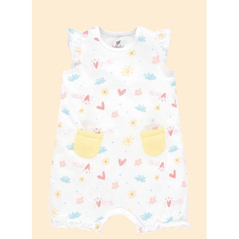 Romper túi bụng in họa tiết trẻ em cotton cao cấp an toàn cho bé Lullaby chính hãng