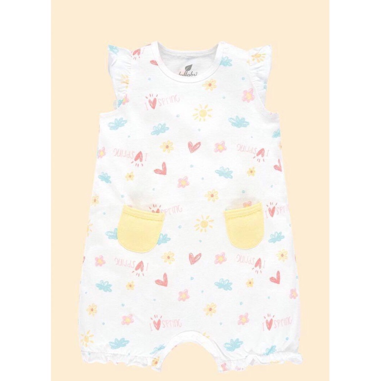 Romper túi bụng in họa tiết trẻ em cotton cao cấp an toàn cho bé Lullaby chính hãng