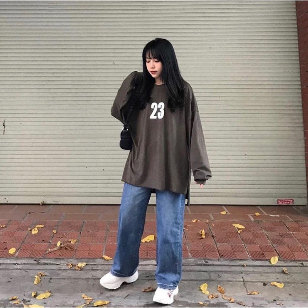 QUẦN BÒ NỮ ỐNG RỘNG MÀU XÁM UNISEX | BigBuy360 - bigbuy360.vn