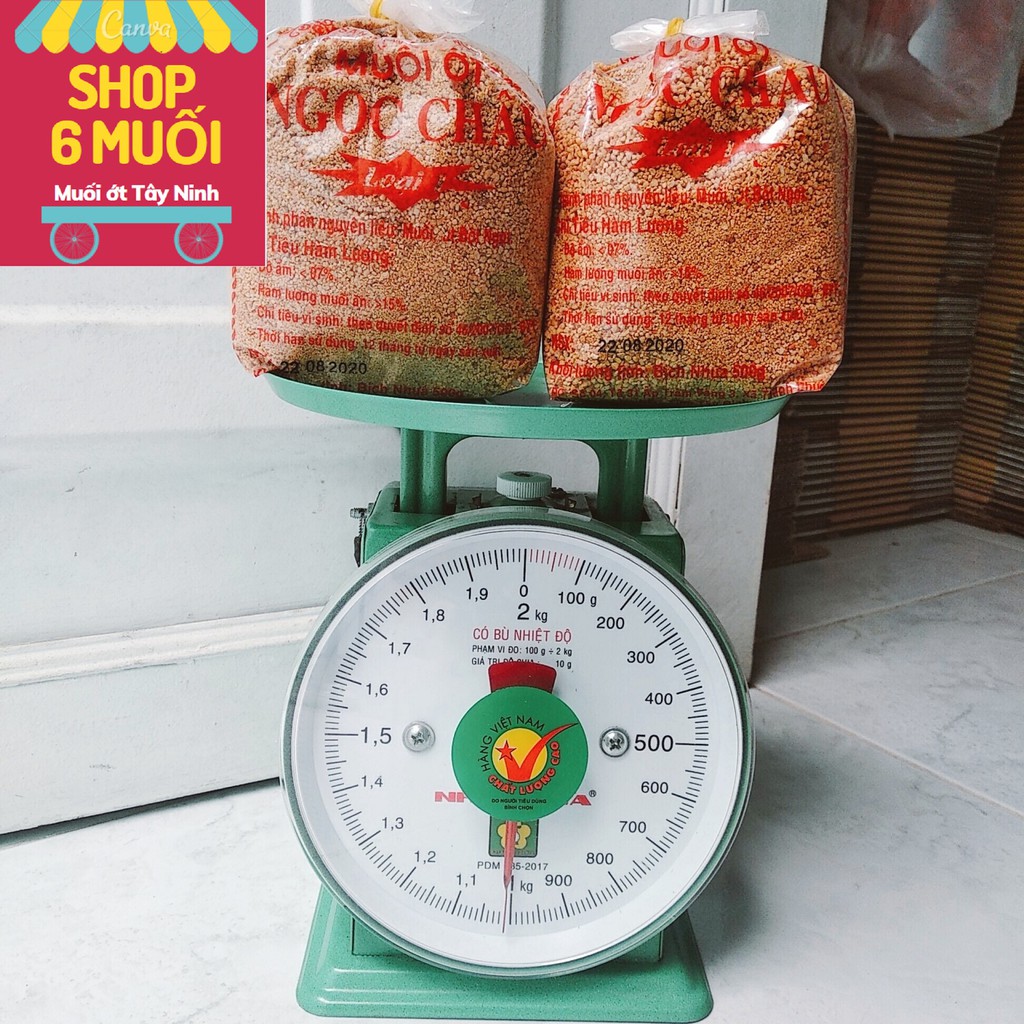 [Loại I *HỘT NHỎ*] [1kg] Muối ớt Tây Ninh Ngọc Châu (ăn chay được, có tỏi) | BigBuy360 - bigbuy360.vn