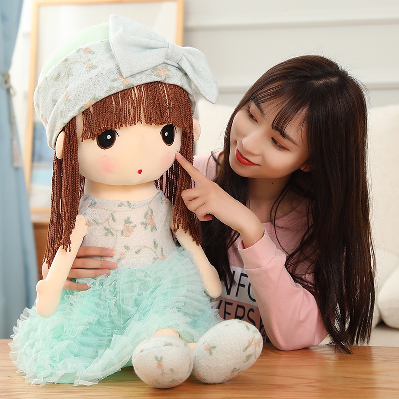 AIXINI ✨95cm Princess Girls Plush Doll Baby Stuffed Plush Doll Toys Kids Soft Plush Toys Valentine Children Birthday Christmas Gifts