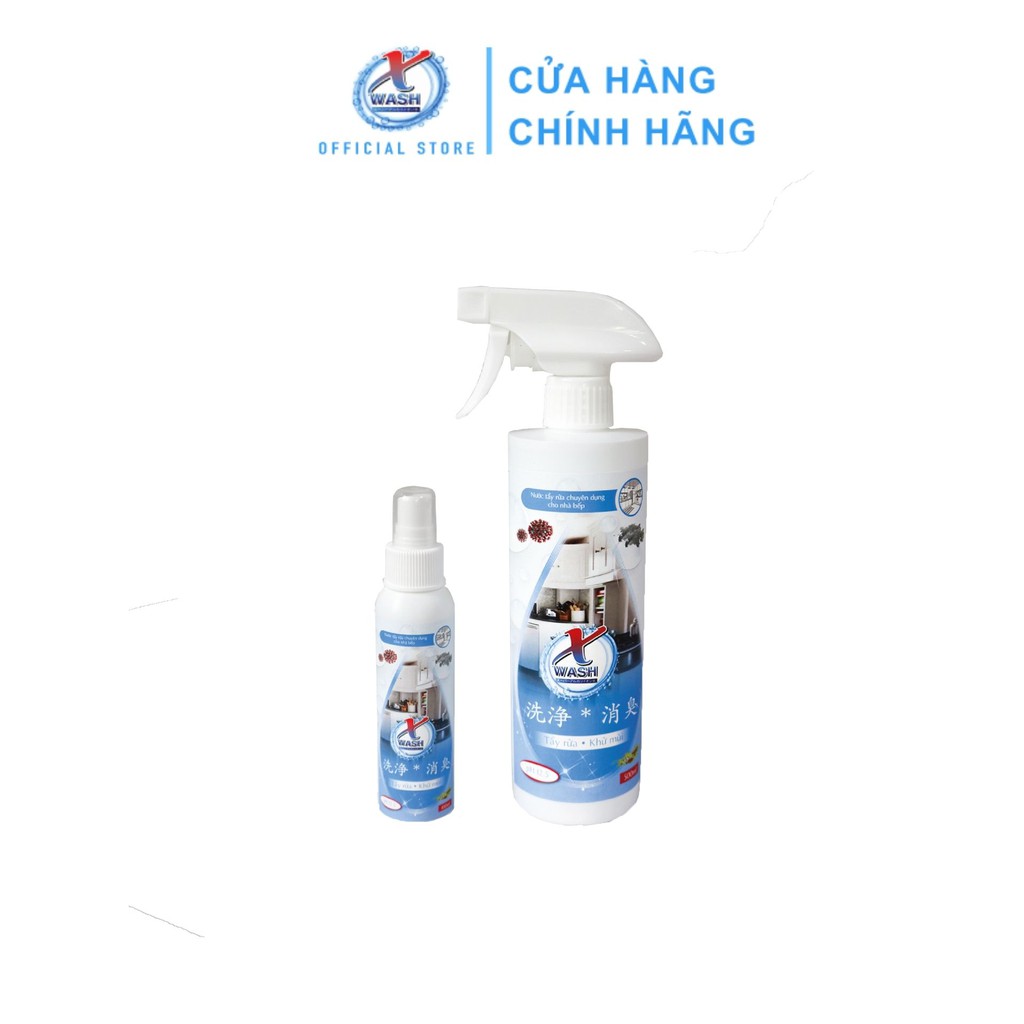 [CHÍNH HÃNG] COMBO 500ML + 100ML ︳ XWASH VỆ SINH NHÀ BẾP KHÔNG HOÁ CHẤT ︳ MIỄN PHÍ VẬN CHUYỂN