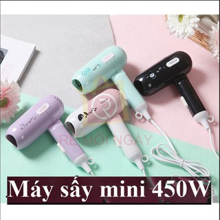 Máy sấy tóc mini gấp gọn, hình thú cute, 2 chế độ sấy, công suất 450W