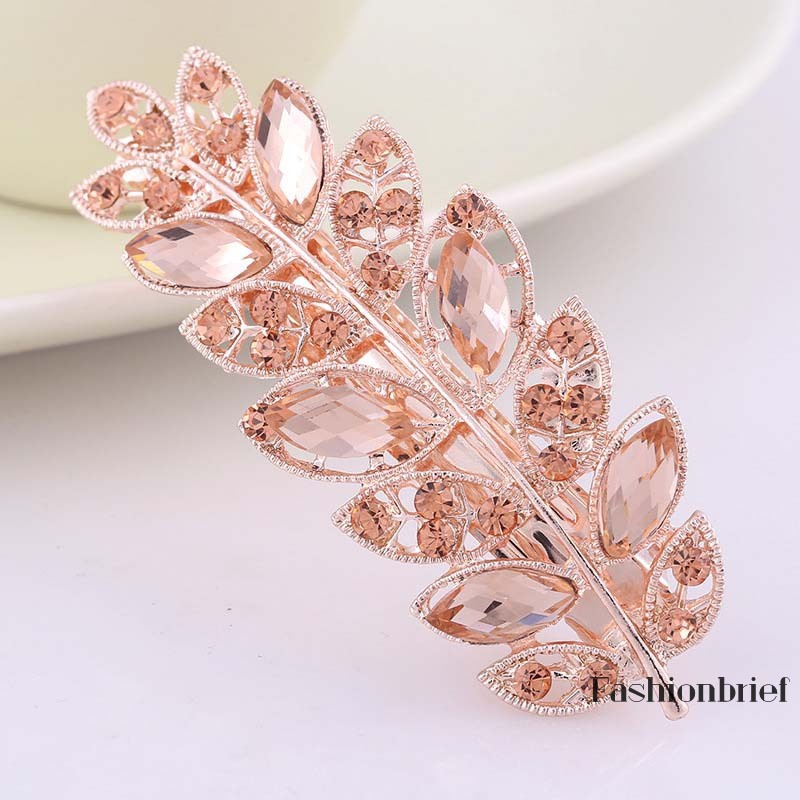 Kẹp tóc đính đá pha lê phong cách Hàn Quốc dành cho nữ